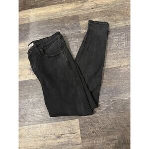 Madewell Women's Black Solid Denim High Rise Stretch Skinny Jeans Size 33 NWOT